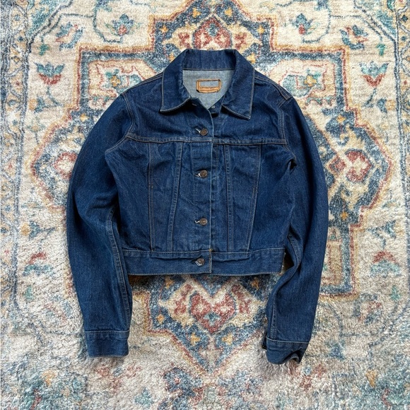 Vintage 80s Levi’s Darkwash Denim Jacket Small - Picture 1 of 6